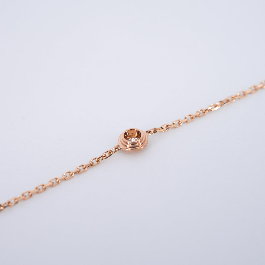 สร้อยข้อมือ Cartier D'Amour Bracelet with diamond, mini model 18K Rose Gold Size 16.5-18cm.# (Used) #vrcab 7272