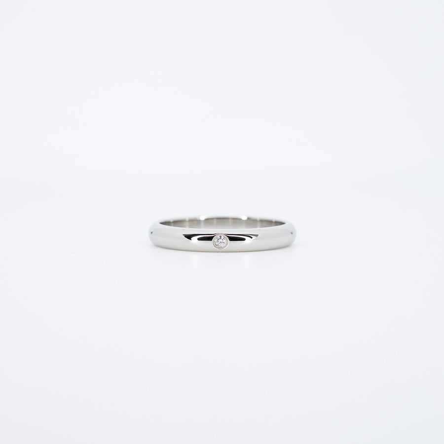 แหวน Cartier 1895 Band with Diamond Platinum950 Size 46# (Used) #vrcarimt 7268