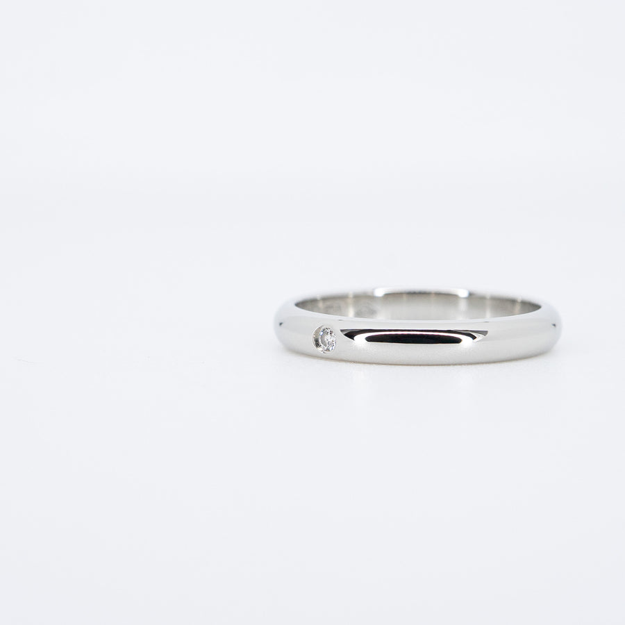 แหวน Cartier 1895 Band with Diamond Platinum950 Size 46# (Used) #vrcarimt 7268