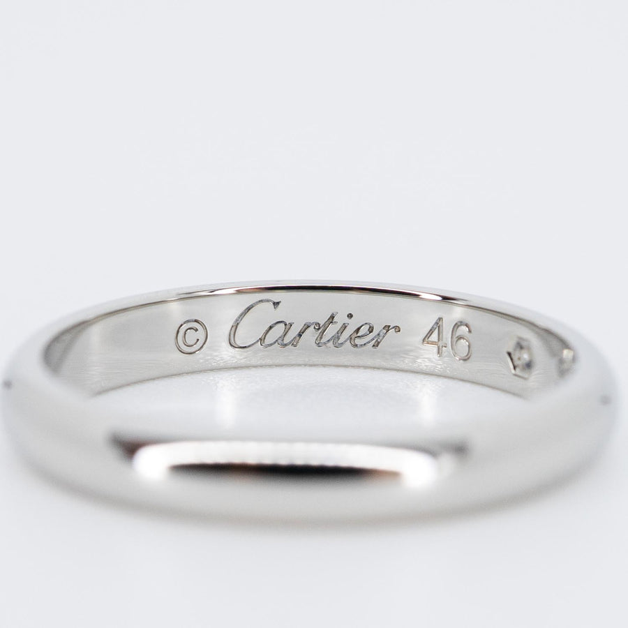 แหวน Cartier 1895 Band with Diamond Platinum950 Size 46# (Used) #vrcarimt 7268