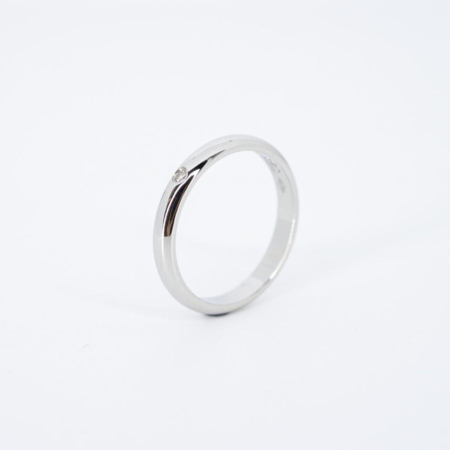 แหวน Cartier 1895 Band with Diamond Platinum950 Size 46# (Used) #vrcarimt 7268