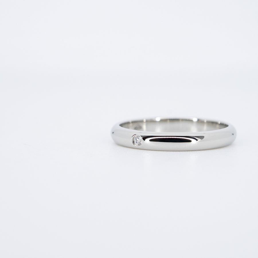แหวน Cartier 1895 Band with Diamond Platinum950 Size 49# (Used) #vrcarimt 7265