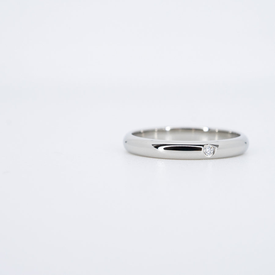 แหวน Cartier 1895 Band with Diamond Platinum950 Size 49# (Used) #vrcarimt 7265