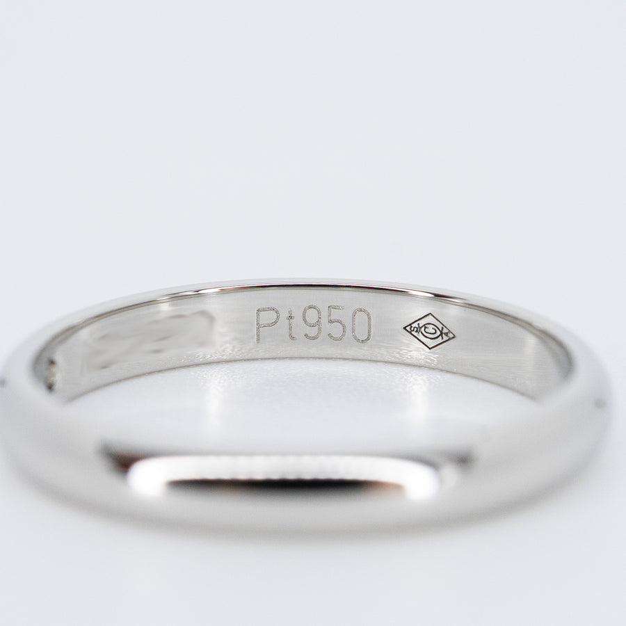 แหวน Cartier 1895 Band with Diamond Platinum950 Size 49# (Used) #vrcarimt 7265
