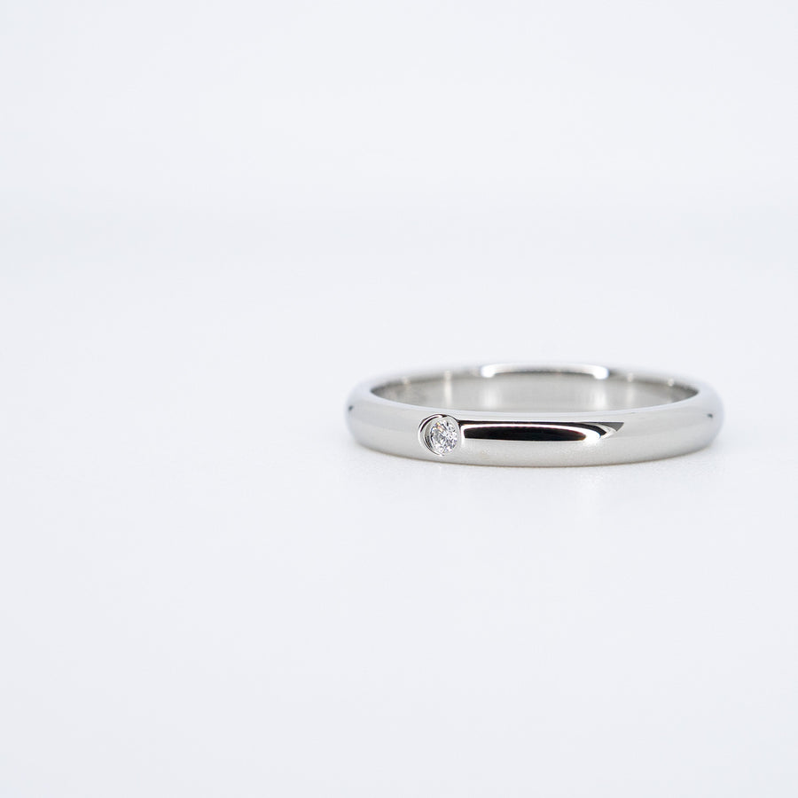 แหวน Cartier 1895 Band with Diamond Platinum950 Size 47# (Used) #vrcarimt 7267