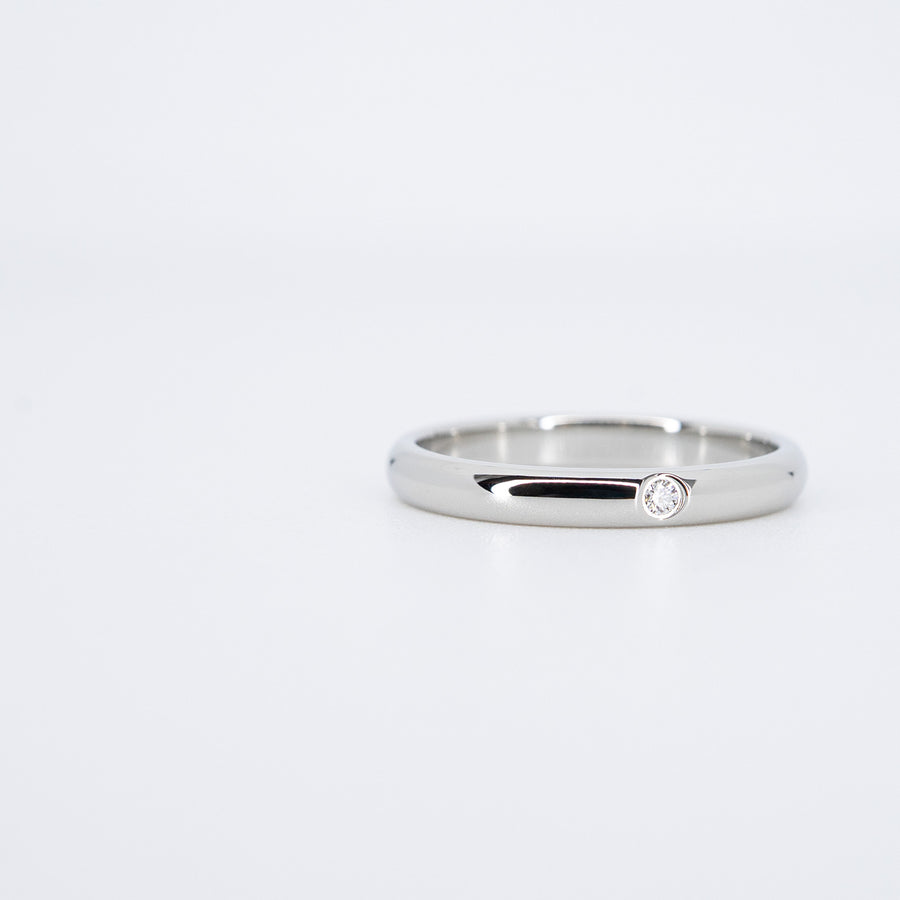 แหวน Cartier 1895 Band with Diamond Platinum950 Size 47# (Used) #vrcarimt 7267