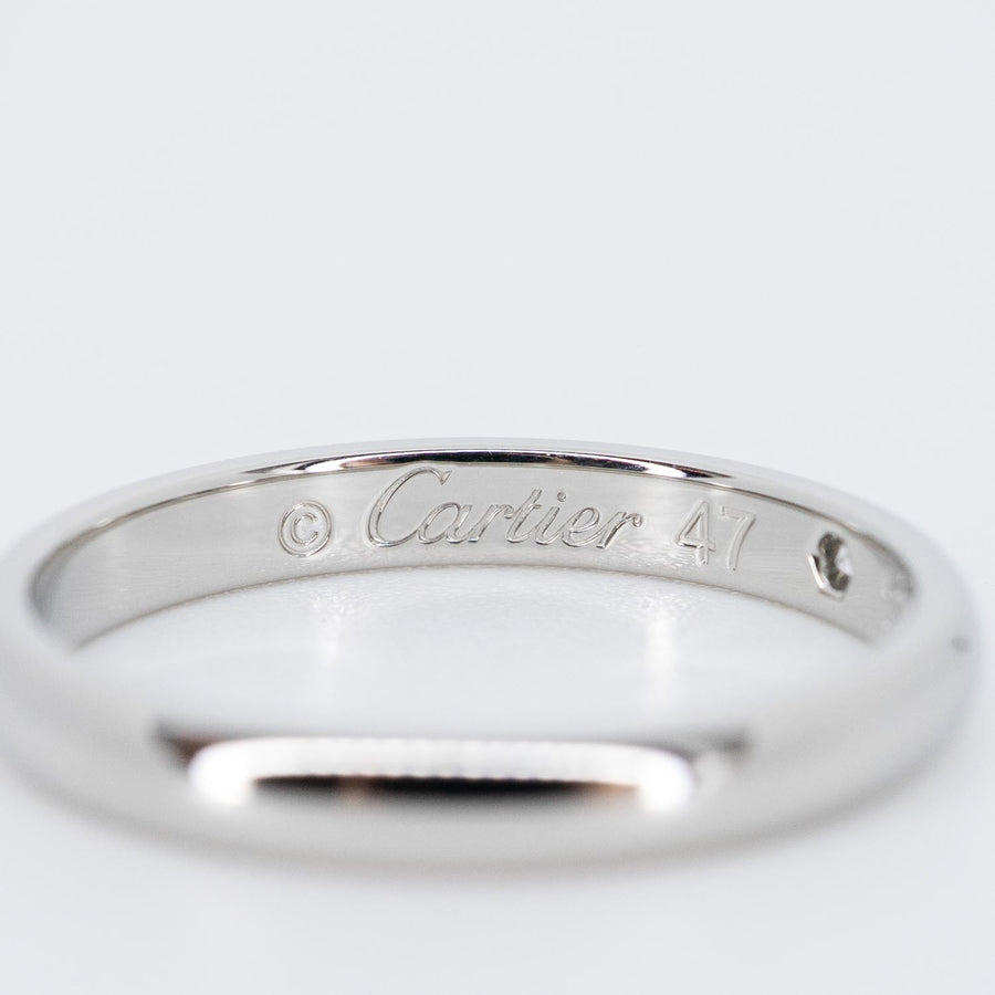 แหวน Cartier 1895 Band with Diamond Platinum950 Size 47# (Used) #vrcarimt 7267