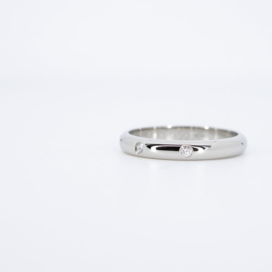 แหวน Cartier 1895 Band with 3Diamonds Platinum950 Size 47# (Used) #vrcarimt 7266