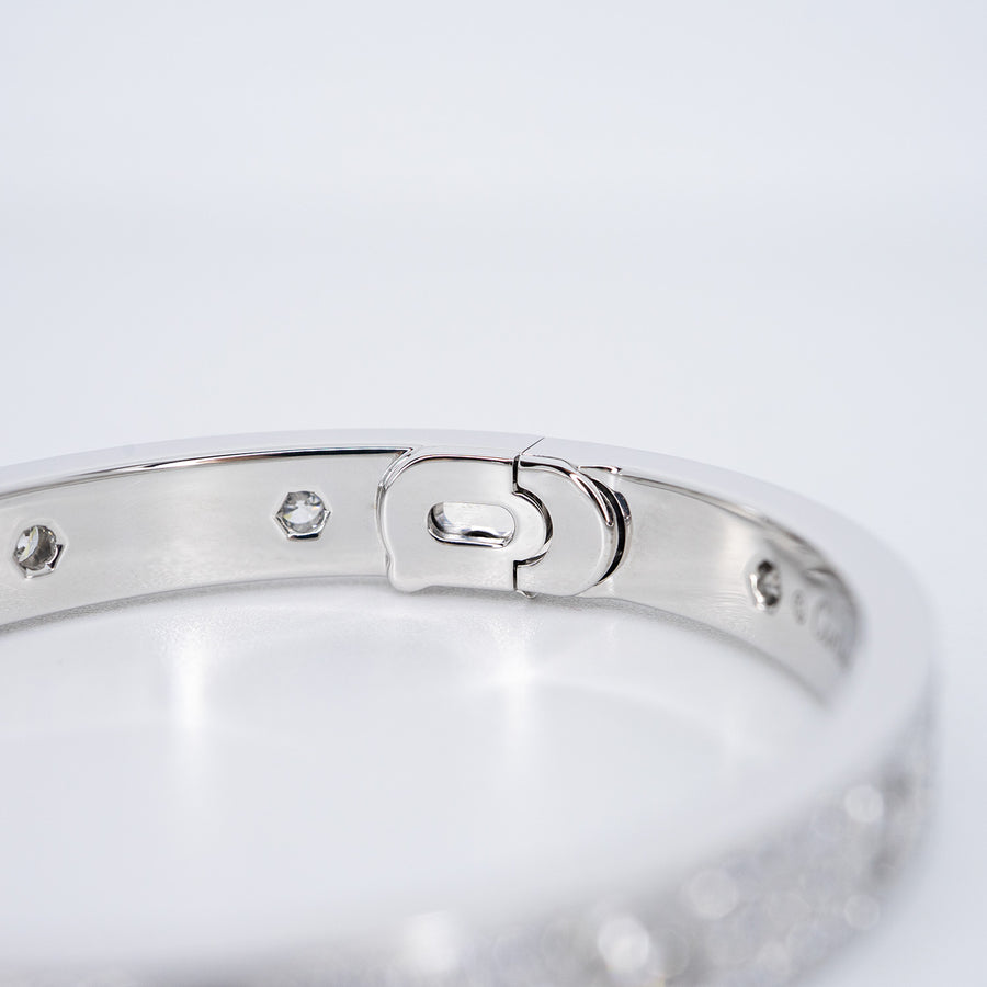 กำไลข้อมือ Cartier Love Bracelet, Diamond-Paved 18K White Gold Size 16# (Used) #vrcalrf 0919