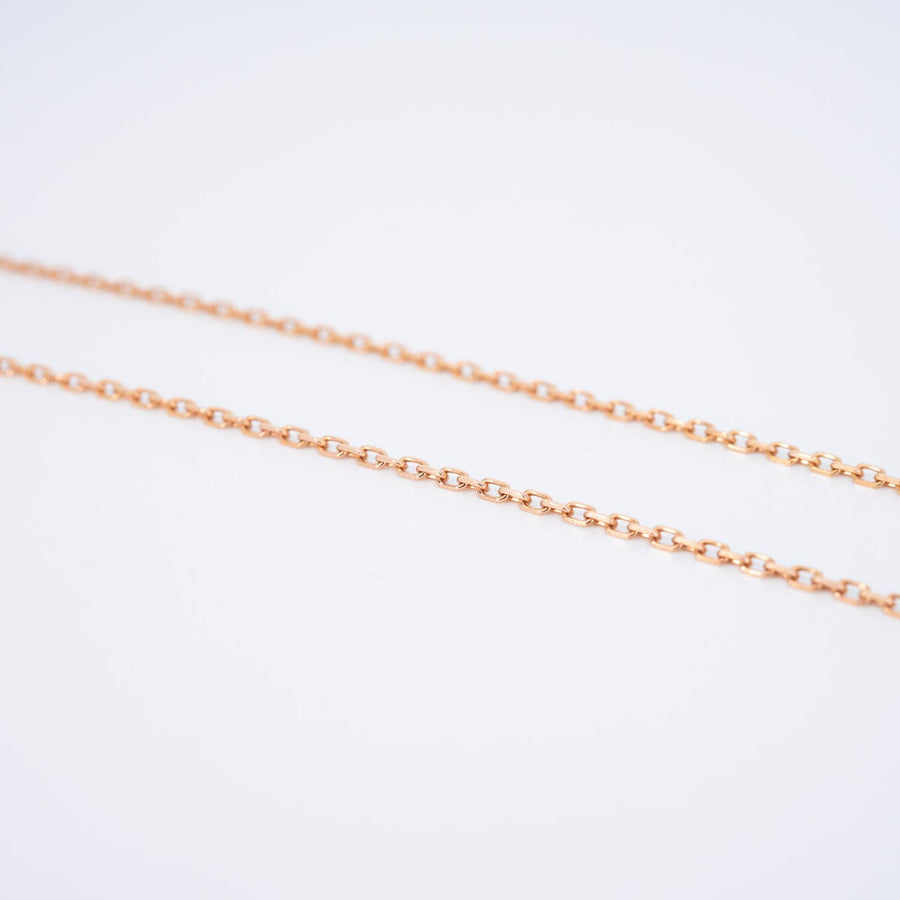 สร้อยและจี้ Cartier Love Necklace, Paved 18K Rose Gold Size 38-41cm.# (Used) #vrca 0927