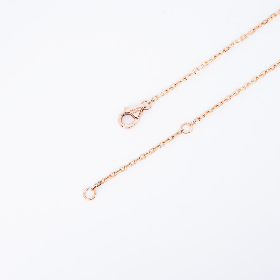 สร้อยและจี้ Cartier Love Necklace, Paved 18K Rose Gold Size 38-41cm.# (Used) #vrca 0927