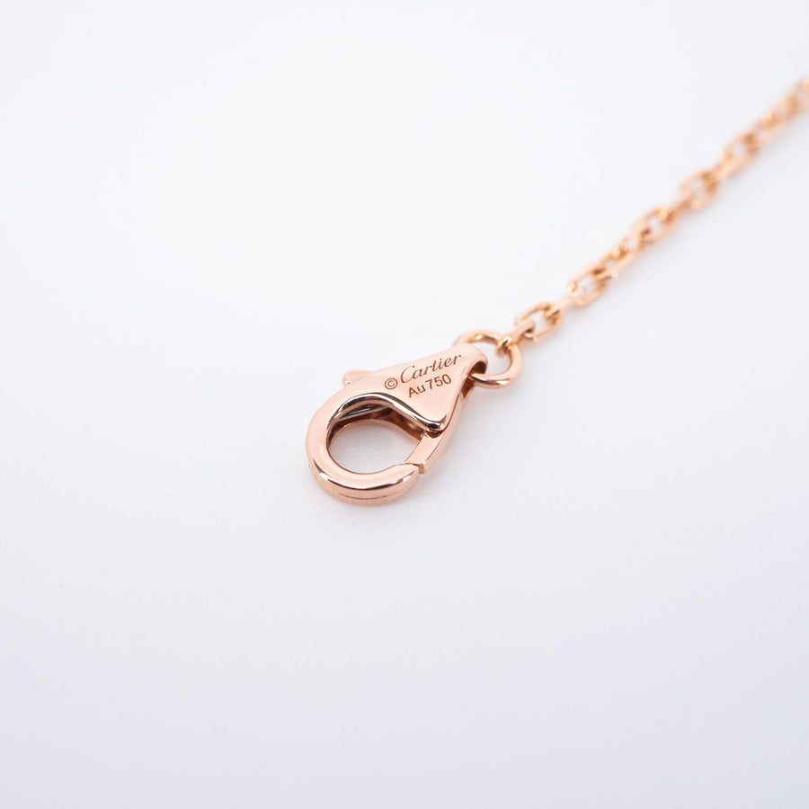 สร้อยและจี้ Cartier Love Necklace, Paved 18K Rose Gold Size 38-41cm.# (Used) #vrca 0927