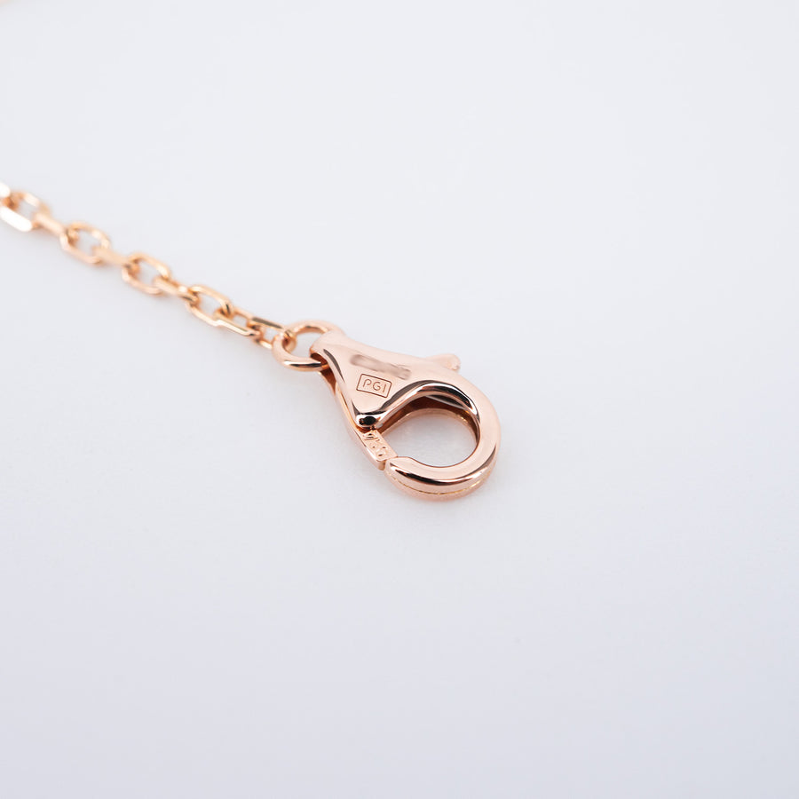 สร้อยและจี้ Cartier Love Necklace, Paved 18K Rose Gold Size 38-41cm.# (Used) #vrca 0927