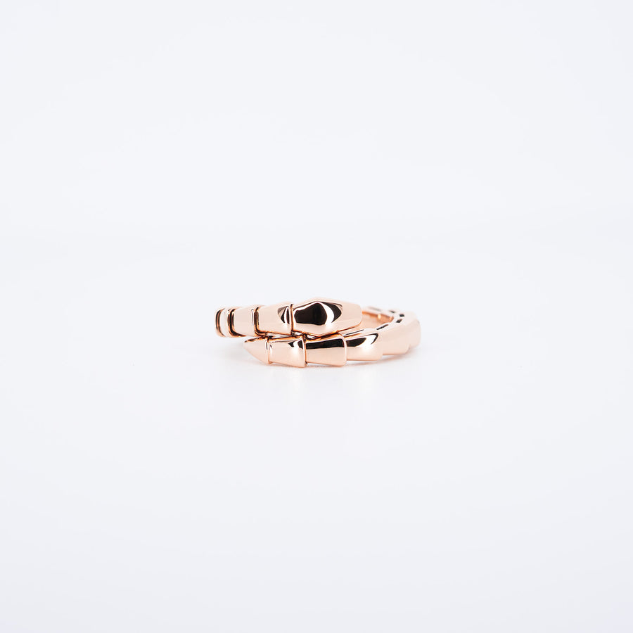 โดย Bvlgari Serpenti Viper Ring 18K Rose Gold Size L# (Used) #vrbvrimt 7292