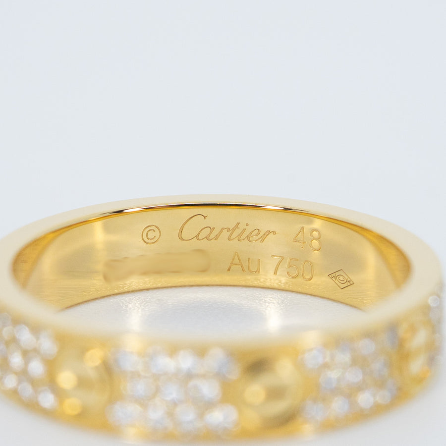 แหวน Cartier Love Band with Pave Diamonds 18K Yellow Gold Size 48# (Used) #vrcarlrfHIT 7294