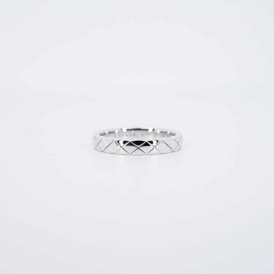 แหวน Chanel Coco Crush ring mini 18K White Gold Size 52# (Used) #vrchrimt 7289