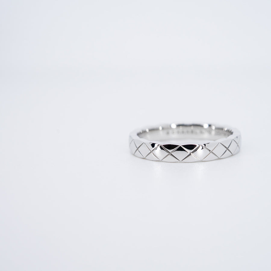 แหวน Chanel Coco Crush ring mini 18K White Gold Size 52# (Used) #vrchrimt 7289