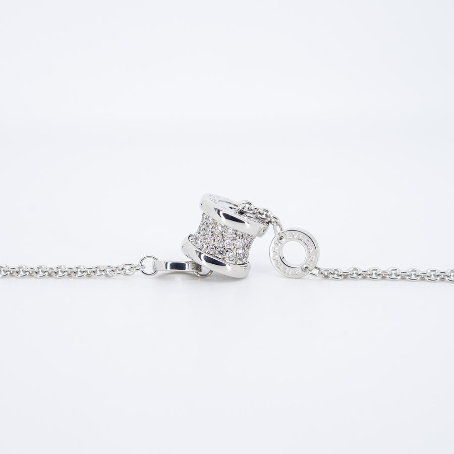 สร้อยข้อมือ Bvlgari B.zero1 mini bracelet with pavé diamonds 18K White Gold Size SM# (Used) #vrbvb 7310