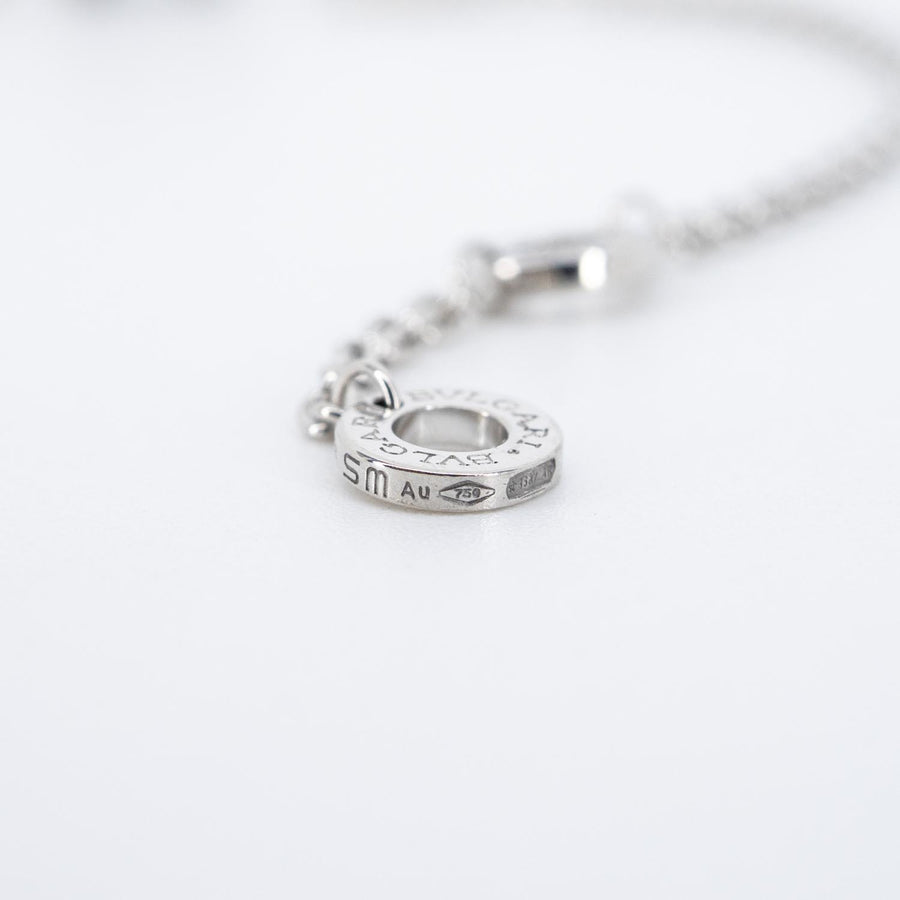 สร้อยข้อมือ Bvlgari B.zero1 mini bracelet with pavé diamonds 18K White Gold Size SM# (Used) #vrbvb 7310