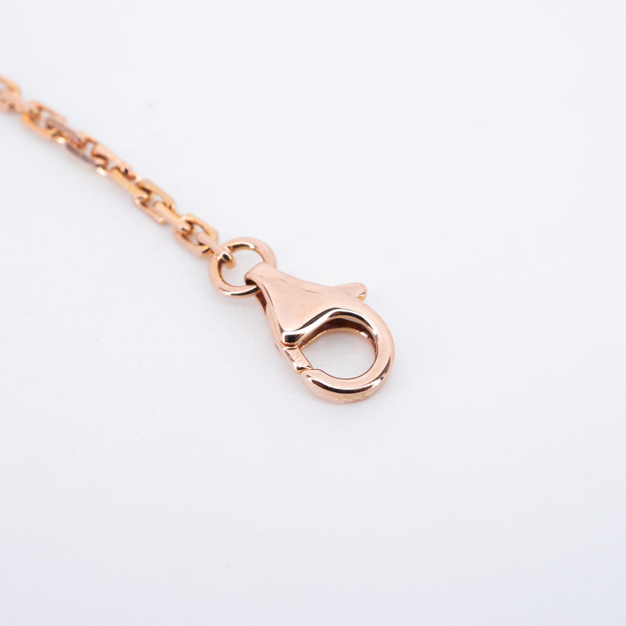 **hold k.b**สร้อยและจี้ Cartier Love pendant and Necklace, half-paved 18K Rose Gold Size 44.5cm.# (Used) #vrcanl 7304