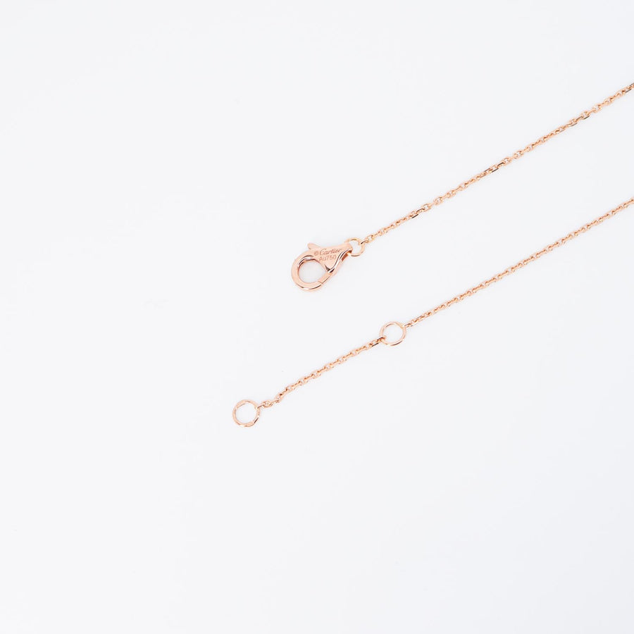 สร้อยและจี้ Cartier Trinity pendant, 1 diamond 18K 3 Colors Size 38-40.5cm.# (Used) #vrcanlimt 7312