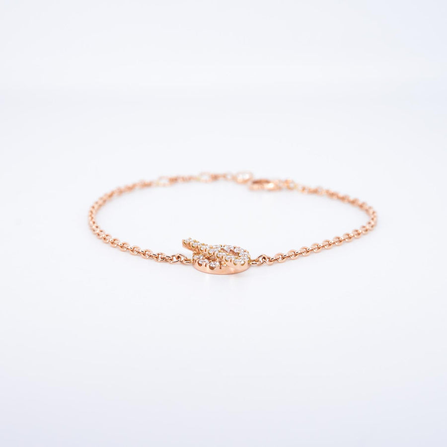 สร้อยข้อมือ Hermes Finesse bracelet 18K Rose Gold Size 14.5-15.5cm.# (Used) #vrhe 0932