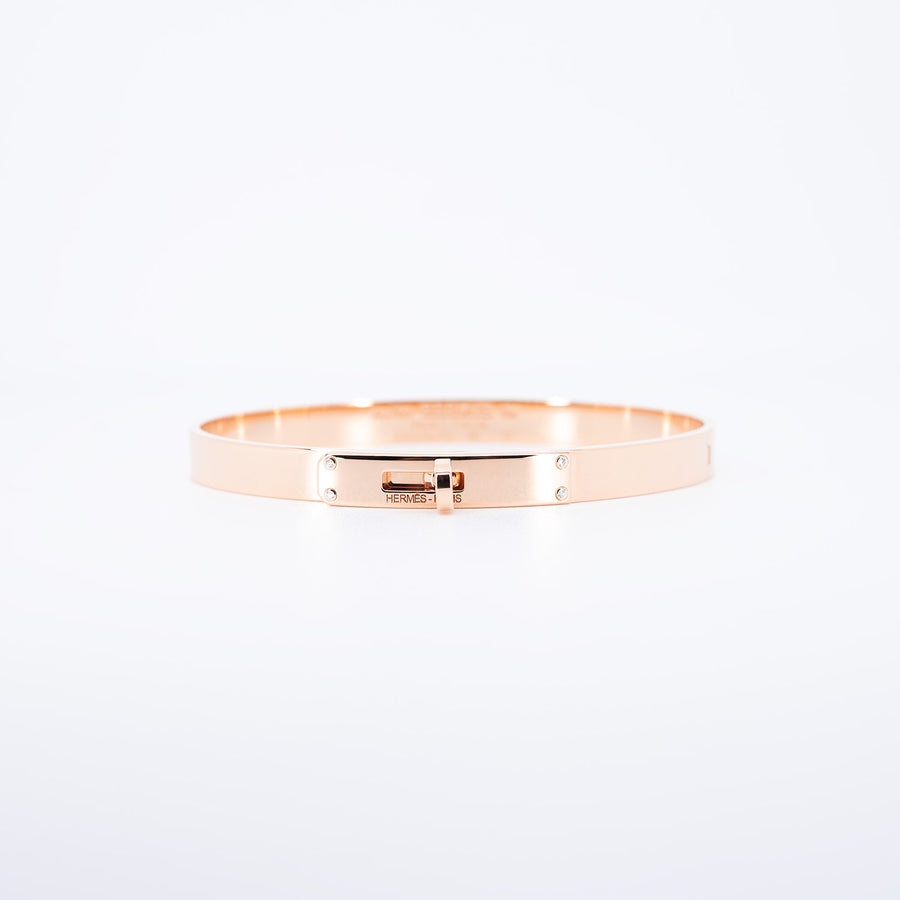 กำไลข้อมือ Hermes Kelly bracelet, small model 18K Rose Gold Size SH# (Used) #vrhe 0930