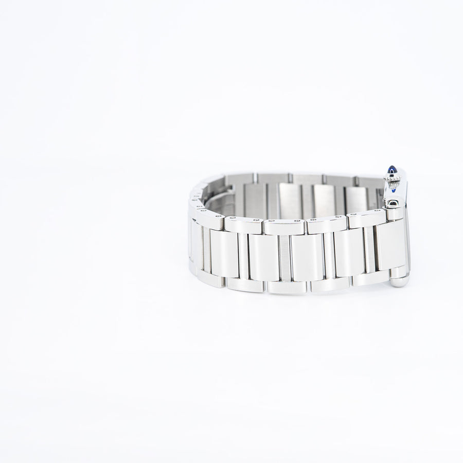 **hold k.b**นาฬิกา Cartier Tank Must watch, Large model, high autonomy quartz movement Stainless Steel Size L# (Used) #vrcaw 7287