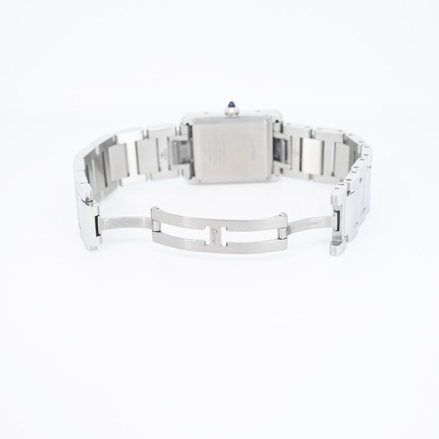 **hold k.b**นาฬิกา Cartier Tank Must watch, Large model, high autonomy quartz movement Stainless Steel Size L# (Used) #vrcaw 7287