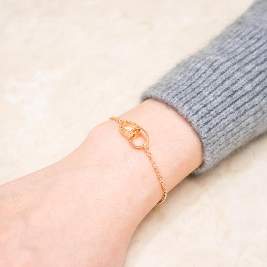 สร้อยข้อมือ Cartier Love bracelet, on chain (baby love) 18K Rose Gold Size 14.5cm.# (Used) #vrcab 7297