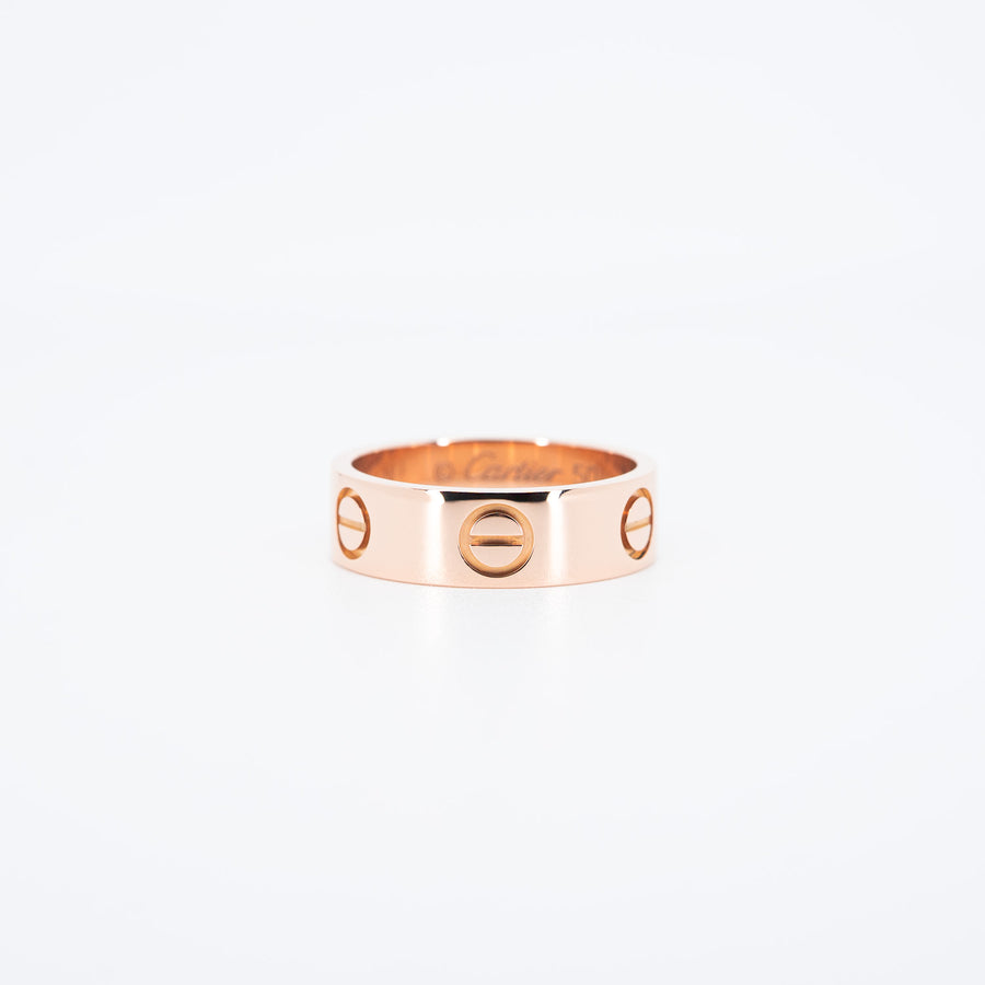 แหวน Cartier Love Ring 18K Rose Gold Size 50# (Used) #vrcar 7318