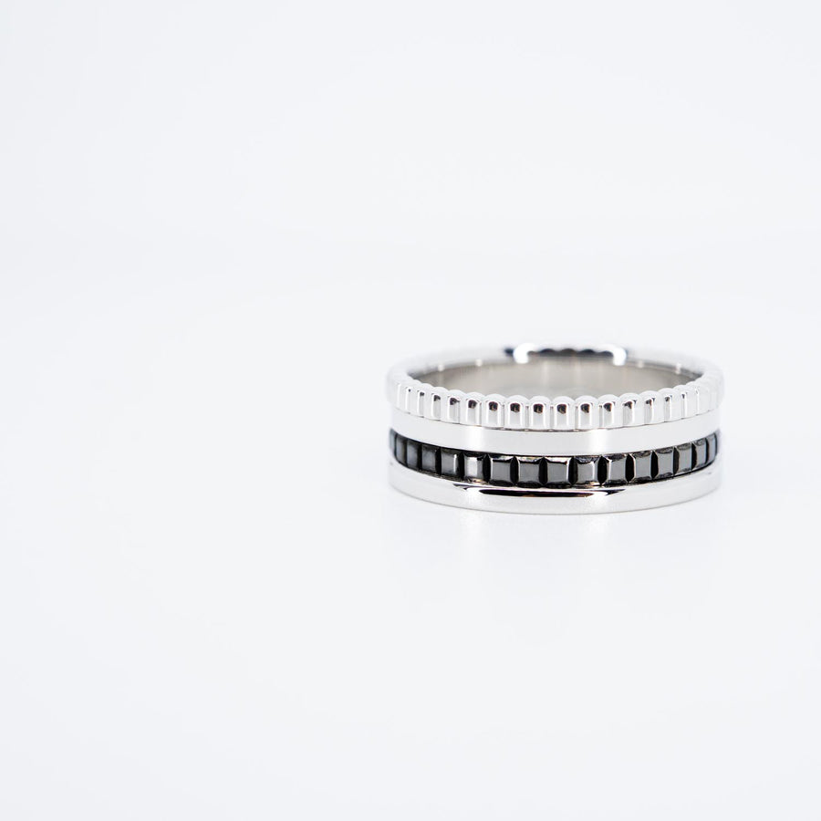 แหวน Boucheron Quatre Black Edition Small Ring 18K White Gold Size 53# (Used) #vrbor 7308