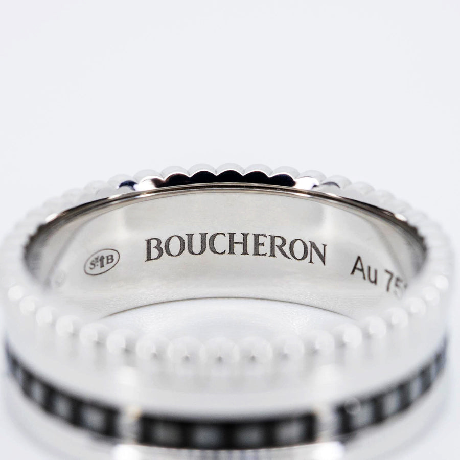 แหวน Boucheron Quatre Black Edition Small Ring 18K White Gold Size 53# (Used) #vrbor 7308