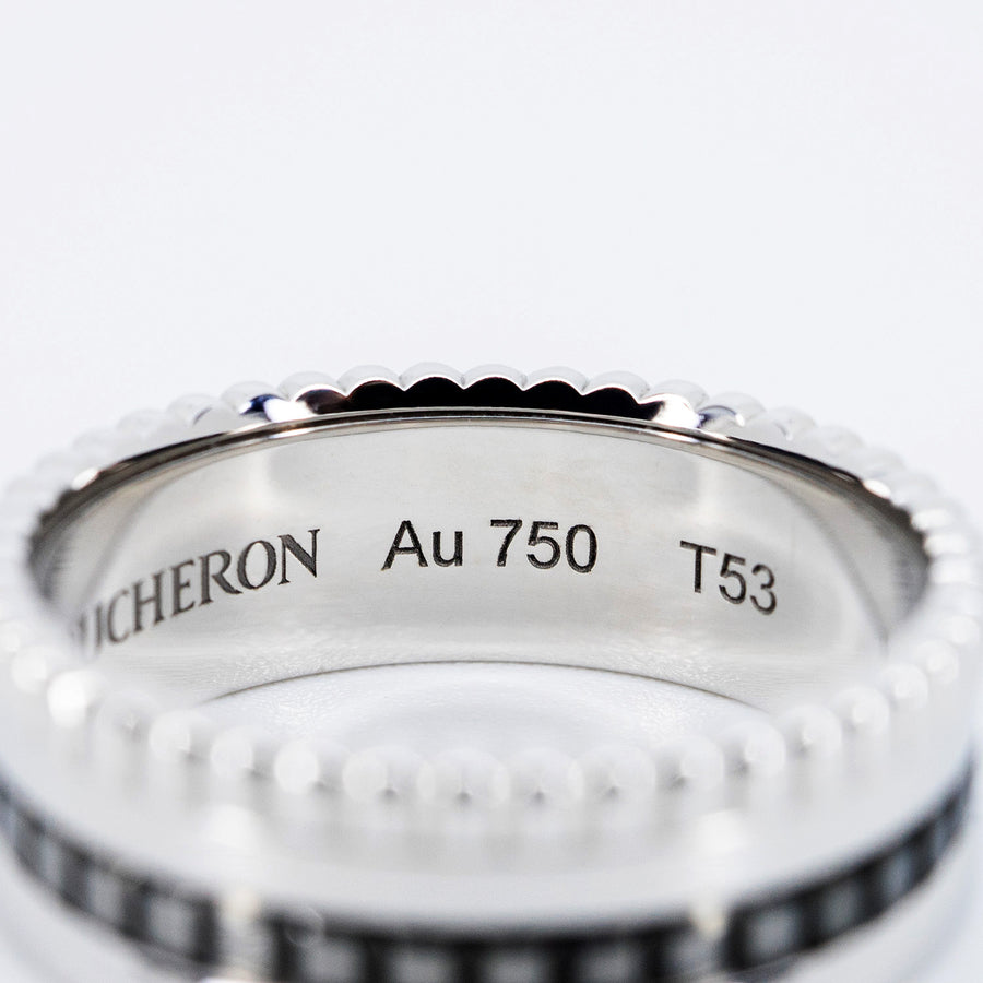 แหวน Boucheron Quatre Black Edition Small Ring 18K White Gold Size 53# (Used) #vrbor 7308