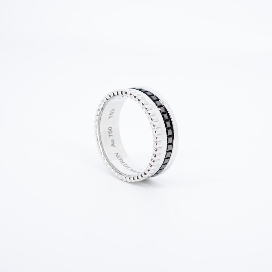 แหวน Boucheron Quatre Black Edition Small Ring 18K White Gold Size 53# (Used) #vrbor 7308