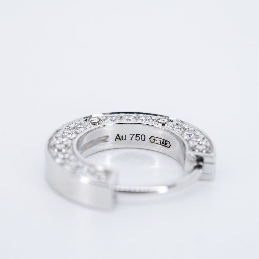ต่างหู Cartier Love single hoop earring, paved 18K White Gold (Used) #vrcaeimt 7317