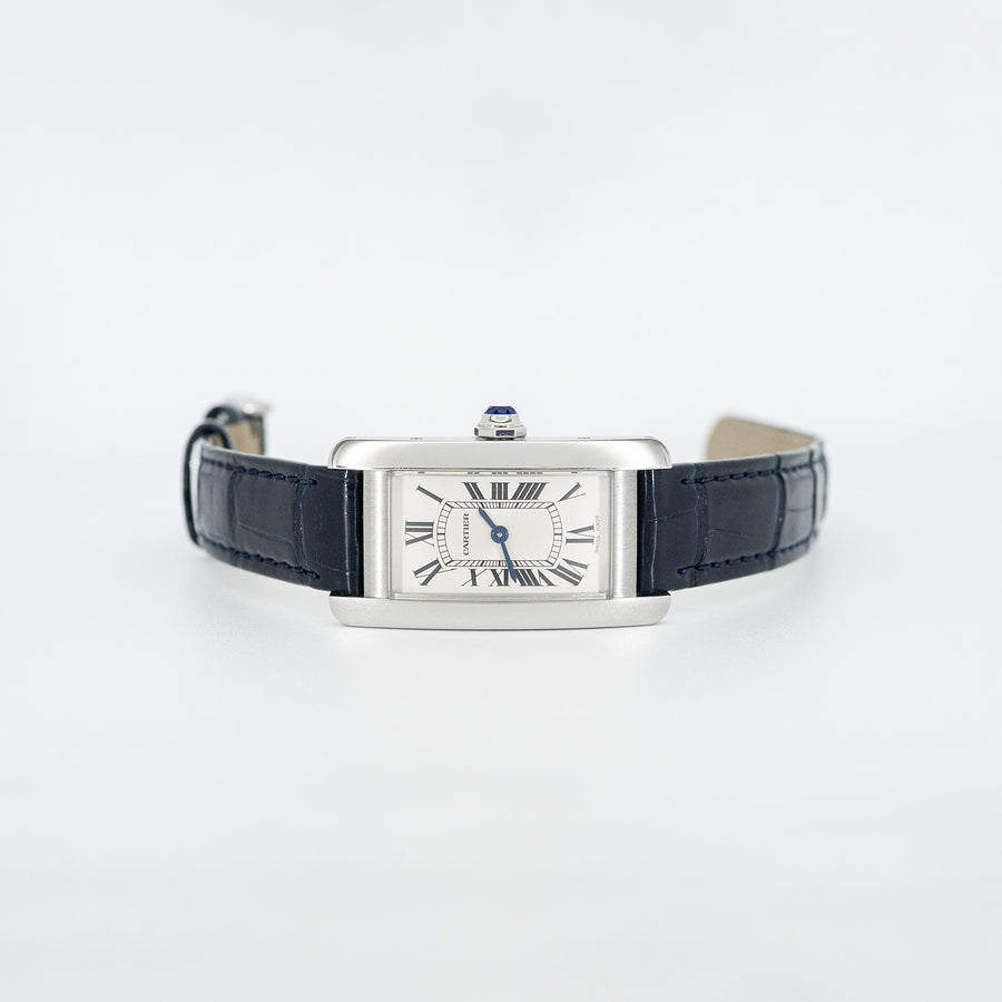 Cartier Tank Americaine watch, Small model, quartz movement, steel case Size S# (Used) #vrcaw 7339