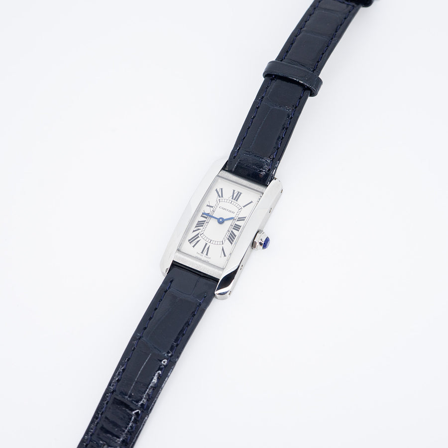 Cartier Tank Americaine watch, Small model, quartz movement, steel case Size S# (Used) #vrcaw 7339
