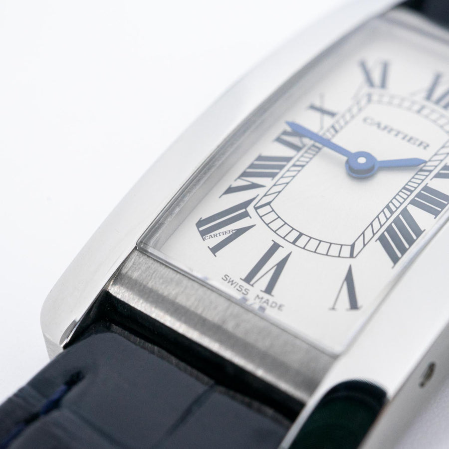 Cartier Tank Americaine watch, Small model, quartz movement, steel case Size S# (Used) #vrcaw 7339