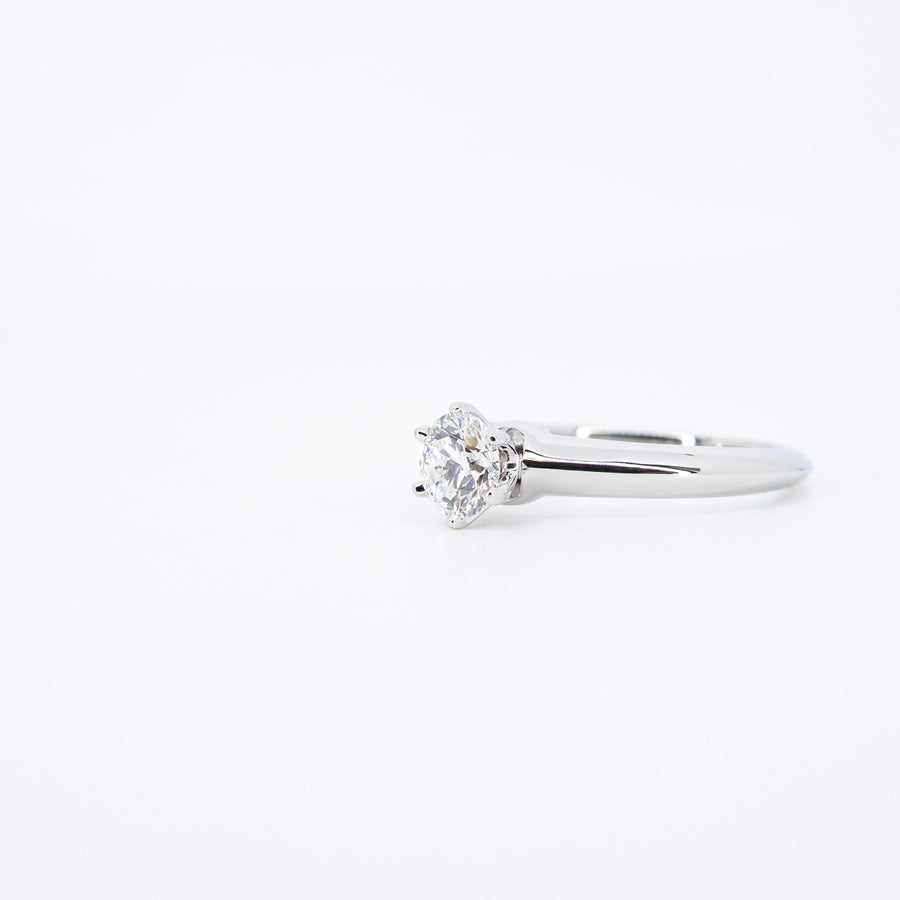 แหวน Tiffany & Co. The Tiffany Setting Solitaire Ring 0.58 ct. GVS1 Platinum950 Size 52# (Used) #vrti 0939