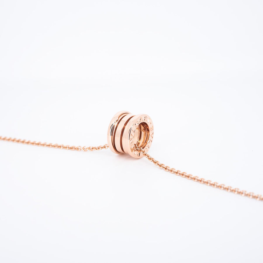 สร้อยและจี้ Bvlgari B.zero1 necklace and pendant 18K Rose Gold Size 37/41/45cm.# (Used) #vrbvnlimt 7328
