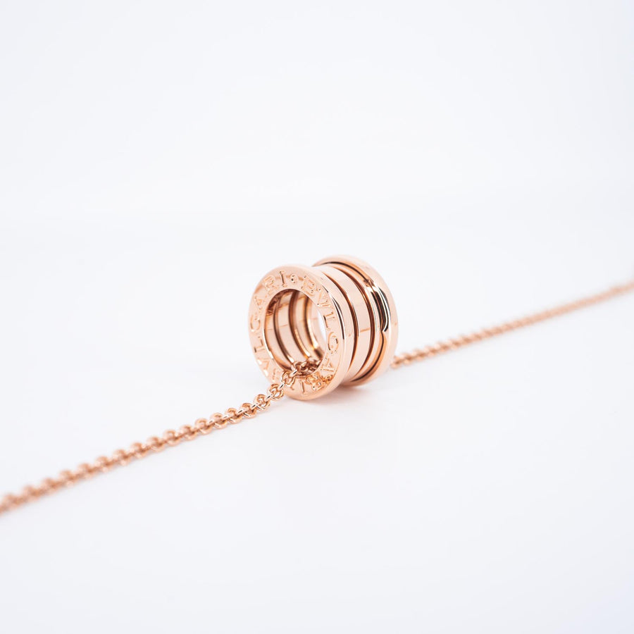สร้อยและจี้ Bvlgari B.zero1 necklace and pendant 18K Rose Gold Size 37/41/45cm.# (Used) #vrbvnlimt 7328