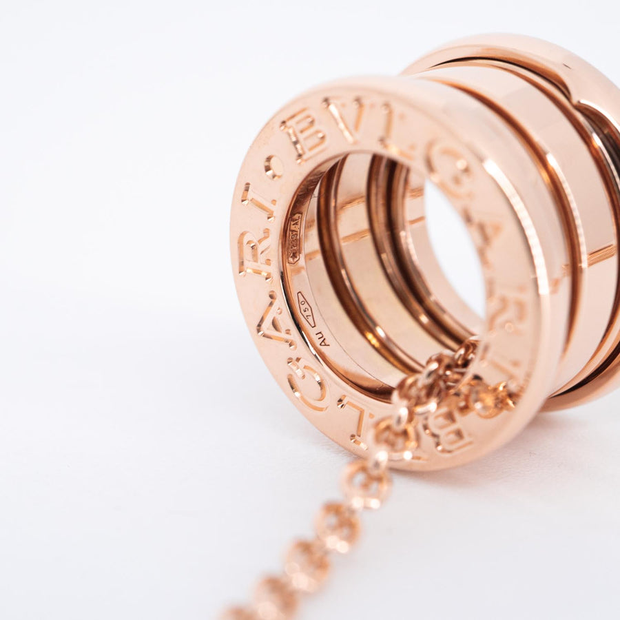 สร้อยและจี้ Bvlgari B.zero1 necklace and pendant 18K Rose Gold Size 37/41/45cm.# (Used) #vrbvnlimt 7328