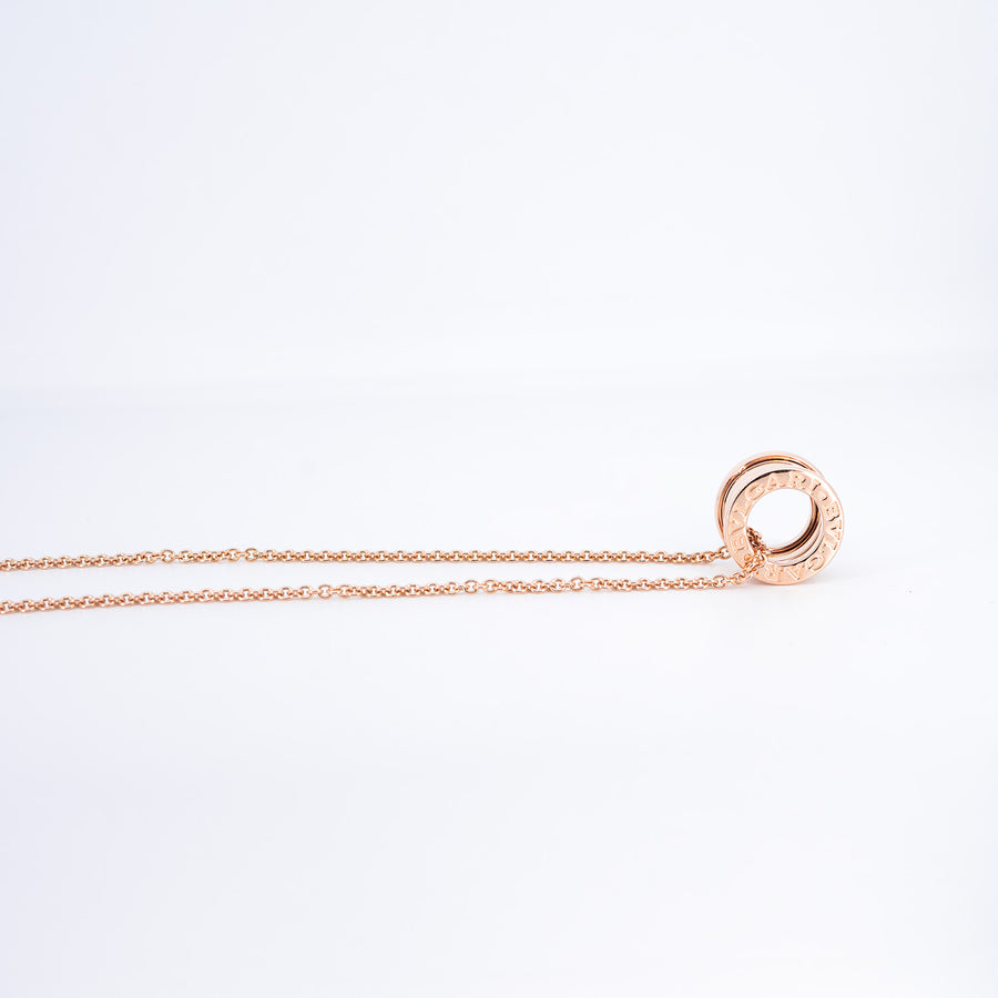 สร้อยและจี้ Bvlgari B.zero1 necklace and pendant 18K Rose Gold Size 37/41/45cm.# (Used) #vrbvnlimt 7328