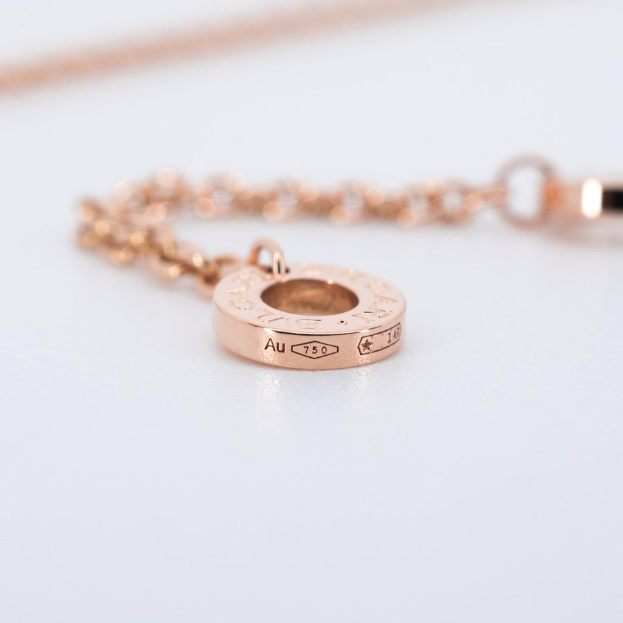 สร้อยและจี้ Bvlgari B.zero1 necklace and pendant 18K Rose Gold Size 37/41/45cm.# (Used) #vrbvnlimt 7328