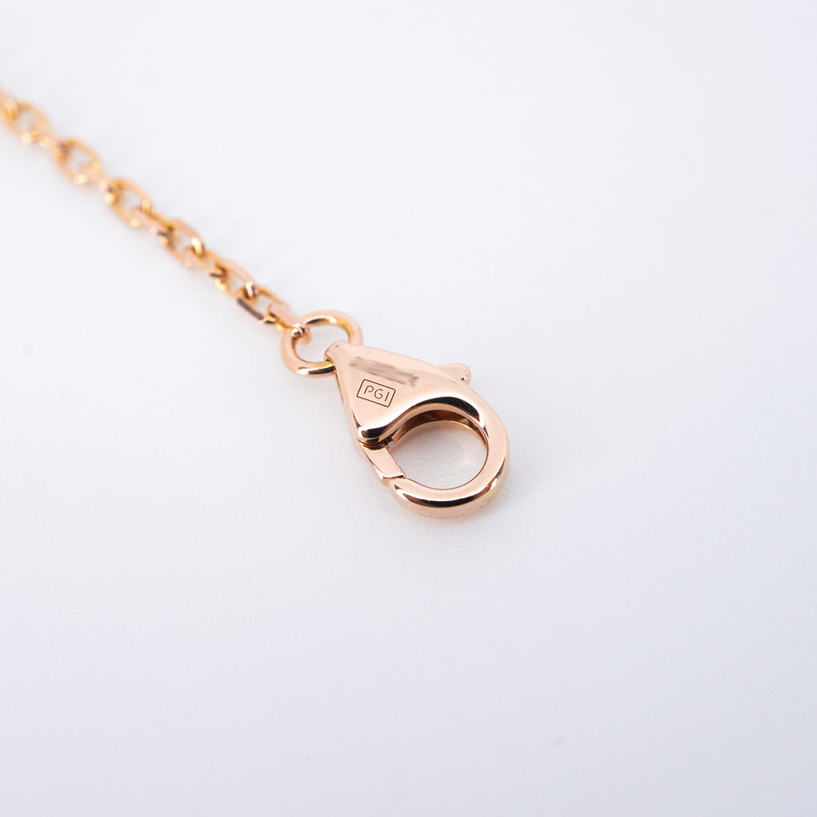 สร้อยและจี้ Cartier Love Necklace, Paved 18K Rose Gold Size 37-40cm.# (Used) #vrcanl 7326