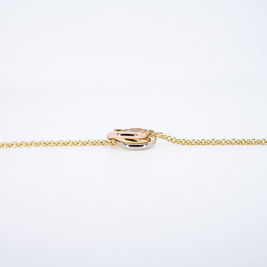 สร้อยและจี้ Cartier Trinity Necklace 18K 3 Colors Size 42.5cm.# (Used) #vrcanl 7320