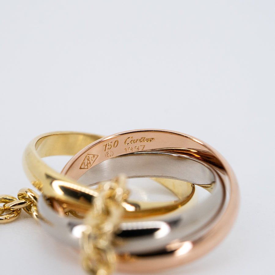 สร้อยและจี้ Cartier Trinity Necklace 18K 3 Colors Size 42.5cm.# (Used) #vrcanl 7320