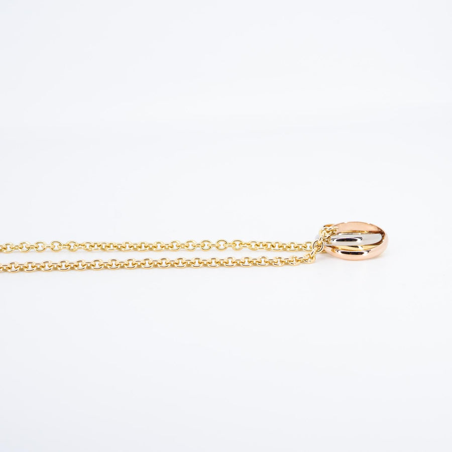 สร้อยและจี้ Cartier Trinity Necklace 18K 3 Colors Size 42.5cm.# (Used) #vrcanl 7320