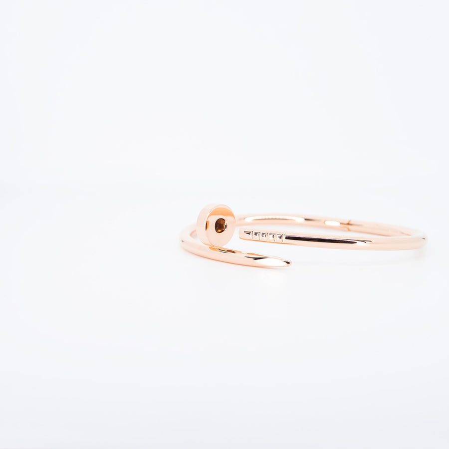 กำไลข้อมือ Cartier Juste Un Clou Bracelet 18K Rose Gold Size 16# (Used) #vrcab 7338